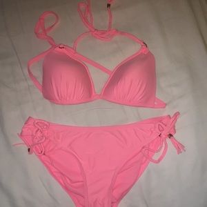 Coral pink bikini